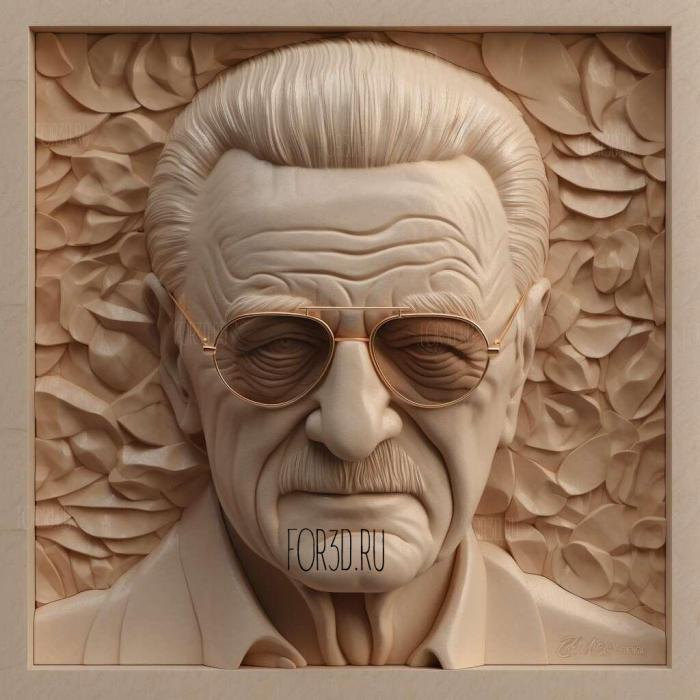 Stan Lee 3 stl model for CNC